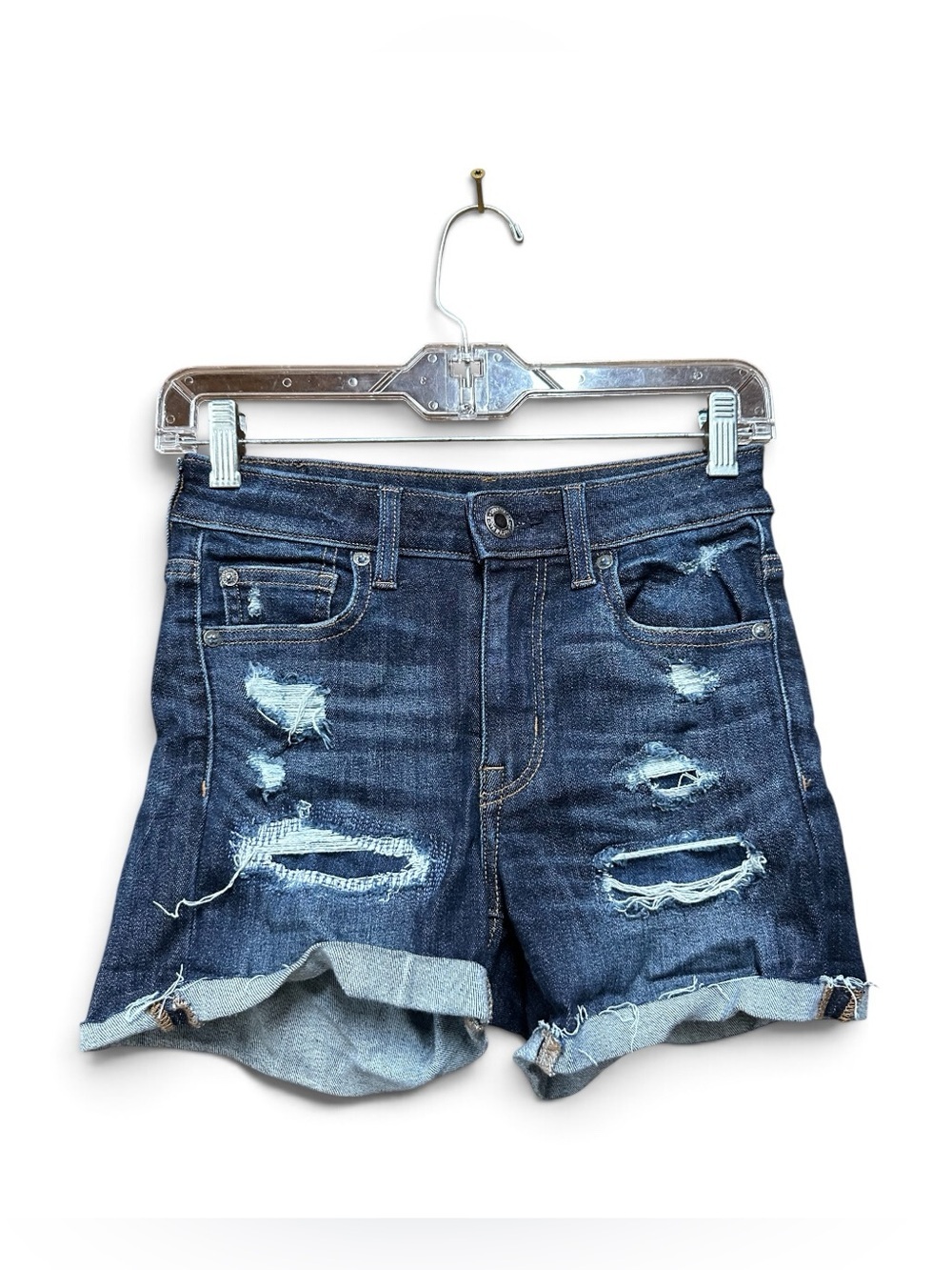 American Eagle Outfitters Next Level High Waisted Ripped Denim Women’s Sz 0